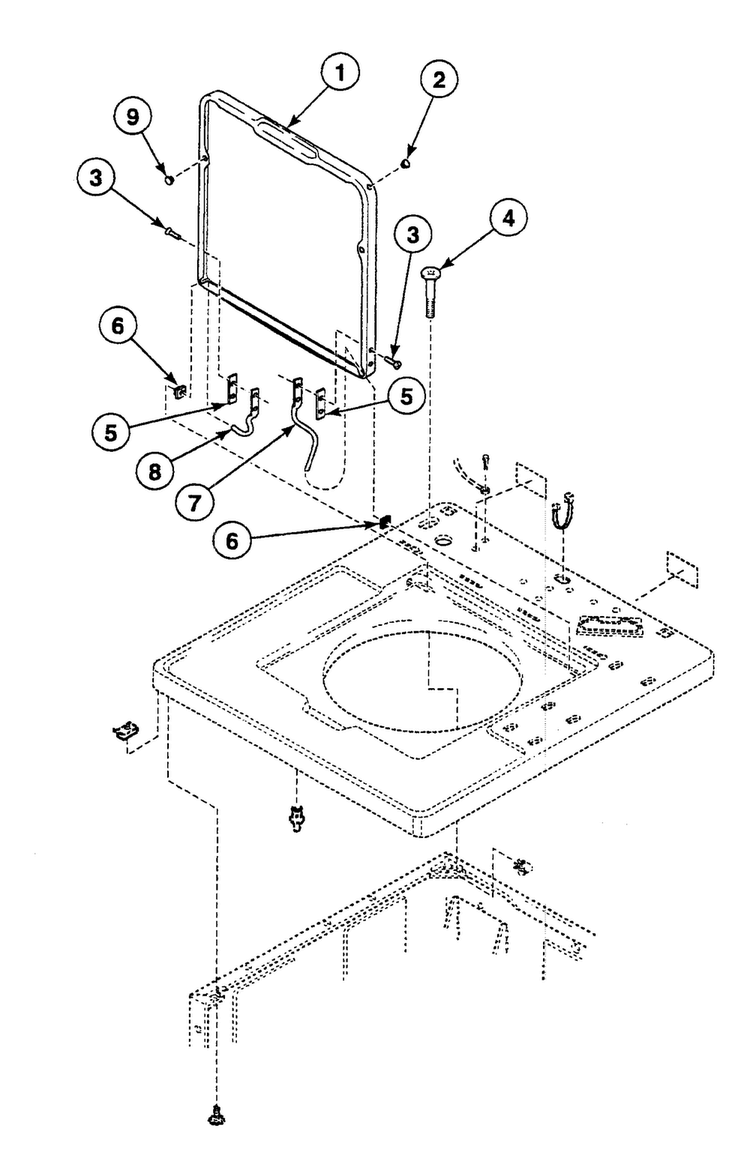 Lid Assy Diagram and Parts List for SWT2A0LN1124  Speed Queen Washer