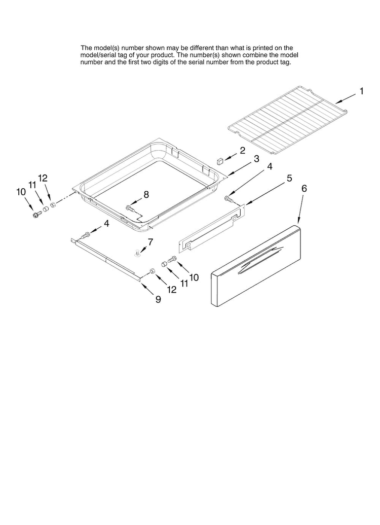 Drawer And Rack Parts Diagram and Parts List for MERH865RAB15  Maytag Range