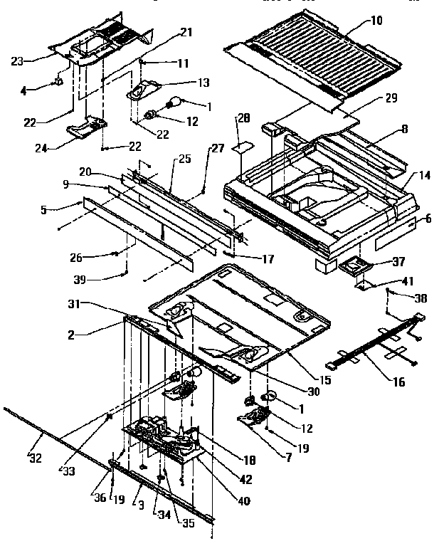 Divider Block Diagram and Parts List for TS18R2-P1158411W  Amana Refrigerator