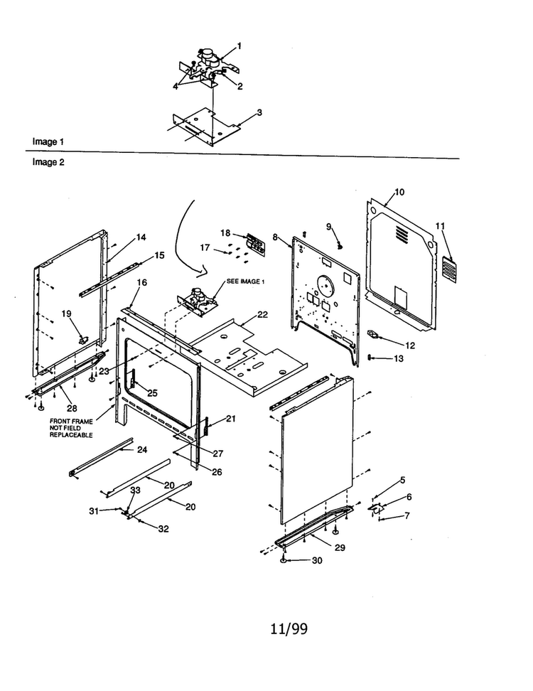 Cabinet Diagram and Parts List for ZRTC8500E-P1143803NE  Amana Range