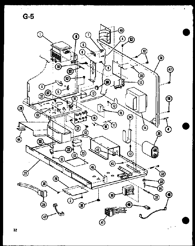 Control Diagram and Parts List for RMC-20B P74130-8M Amana Microwave