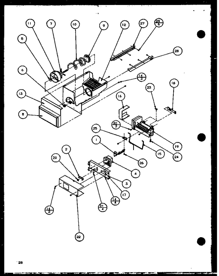 Section 8 Diagram and Parts List for 36088-P11108702W  Amana Refrigerator