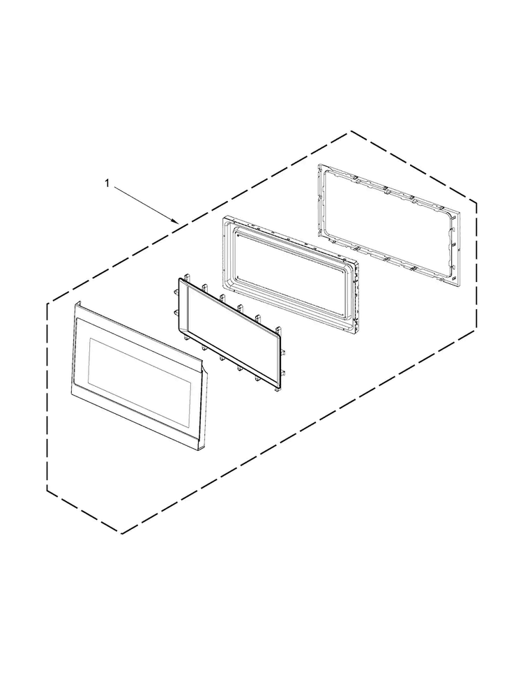 Door Parts Diagram and Parts List for AMV2307PFB0  Amana Microwave
