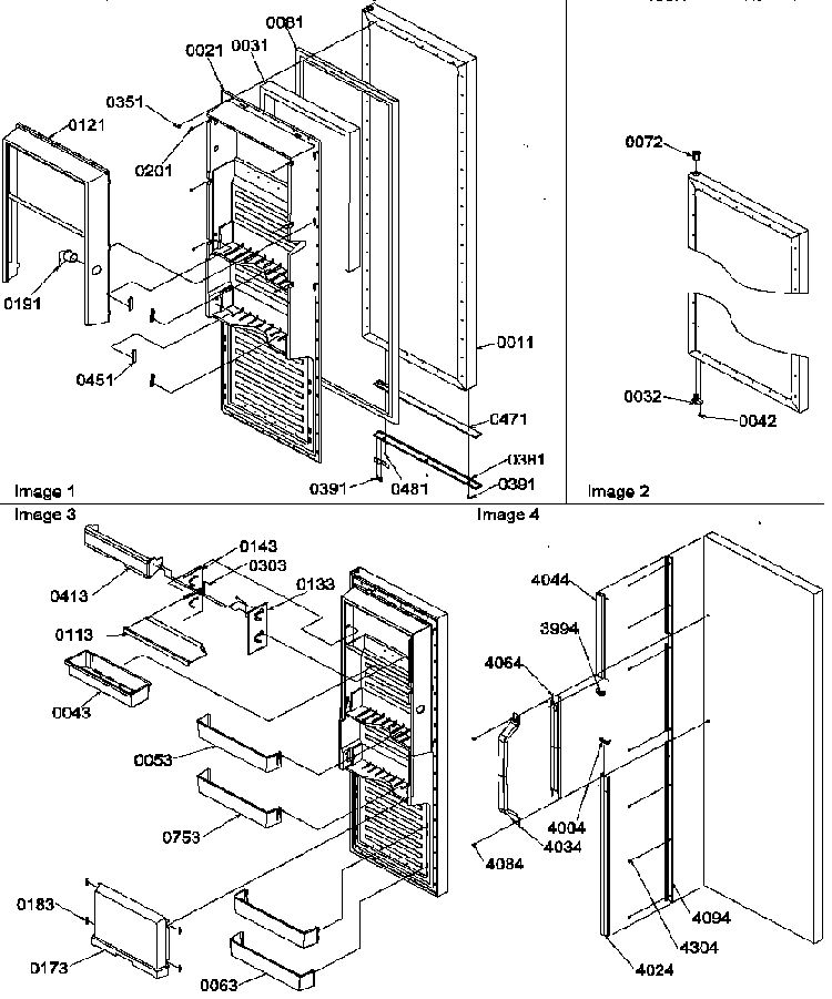 Refrigerator Door Diagram and Parts List for SRD20TPW-P1190811WW  Amana Refrigerator