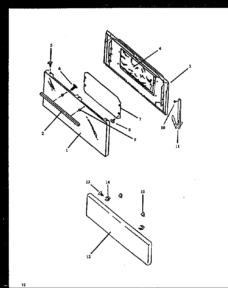 Drawer Front Diagram and Parts List for SBP26ZZW-P1142376NW  Amana Range