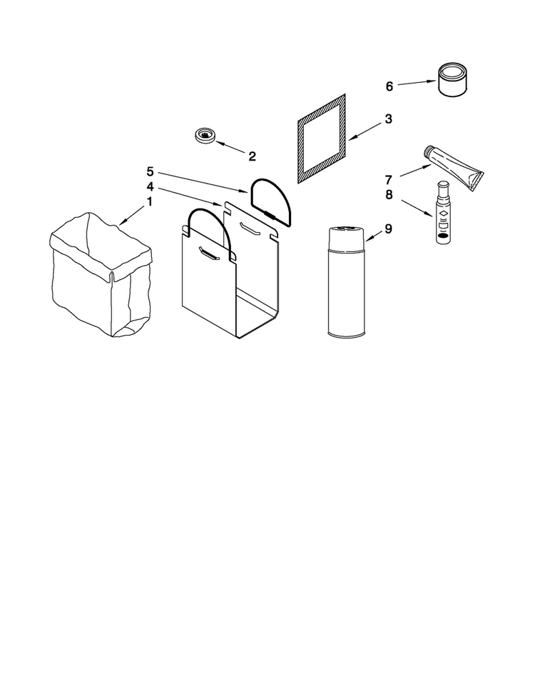 Accessory Parts Diagram and Parts List for MTUC7000AWW2  Maytag Trash Compactor