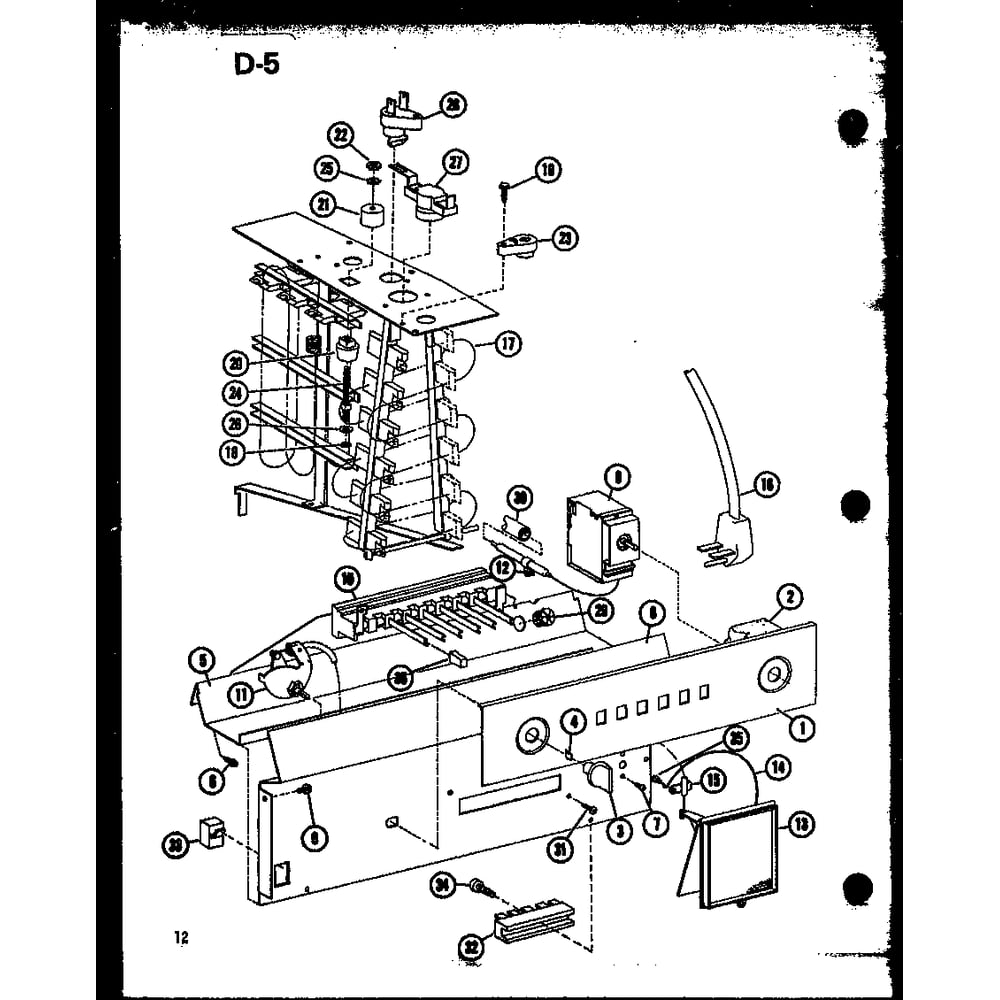 Diagram 12 Diagram and Parts List for 912-3E50A P68412-6R Amana Air Conditioner