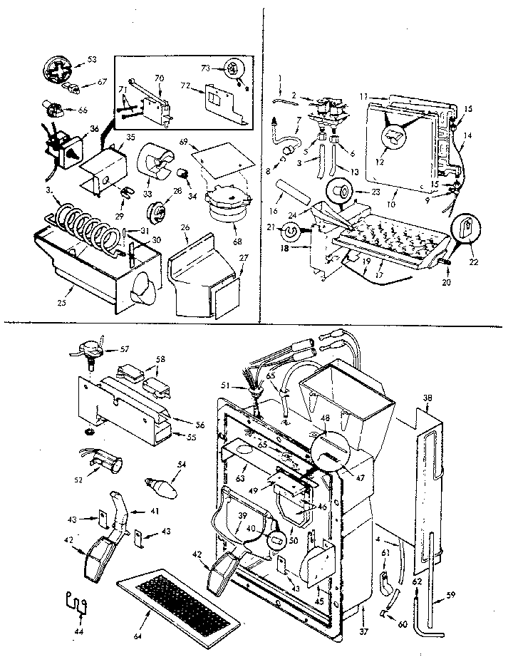 Water & Ice Dispenser Diagram and Parts List for JRSDX244B-M7N15A  Jenn-Air Refrigerator