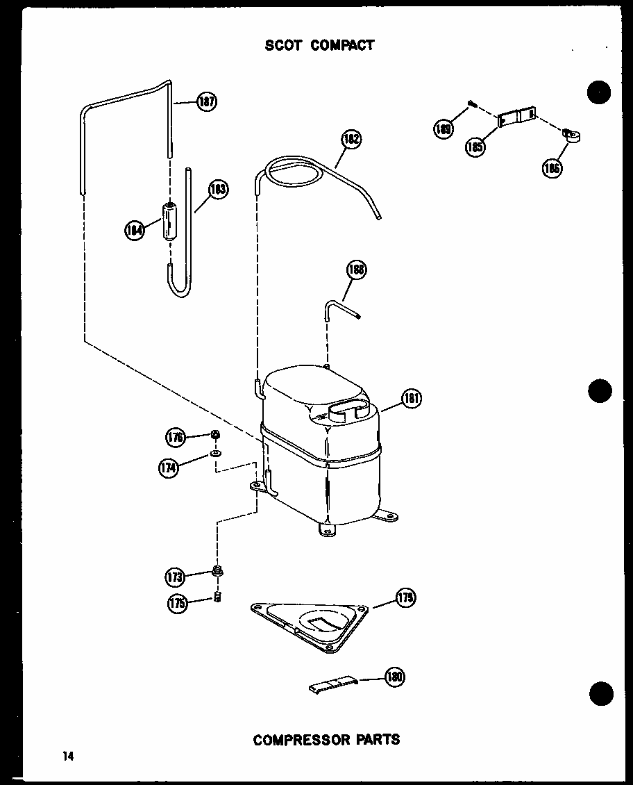 Compressor Parts (7-2mw/p54974-28r) (9-2mw/p54974-22r) (11-2mw/p54974-23r) (12-2mw/p54974-24r) (13-3mw/p54974-25r) Diagram and Parts List for 11-2MW P54974-23R Amana Air Conditioner