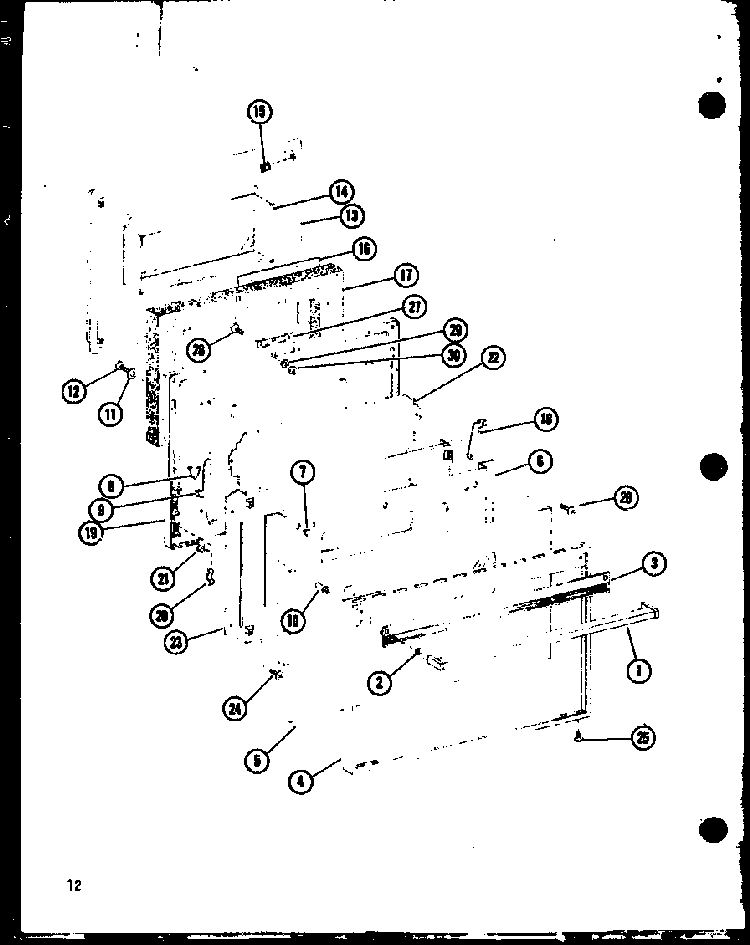 Door Diagram and Parts List for ARR303-P85235-6S  Amana Range
