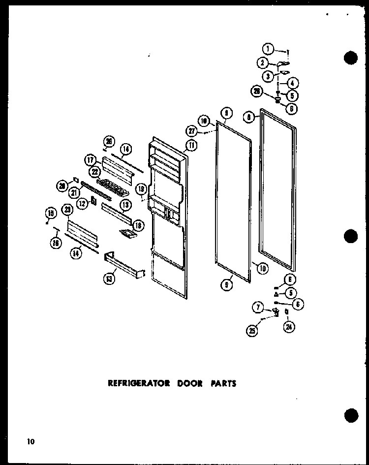 Section 9 Diagram and Parts List for SRI-22E-P74100-11W  Amana Refrigerator