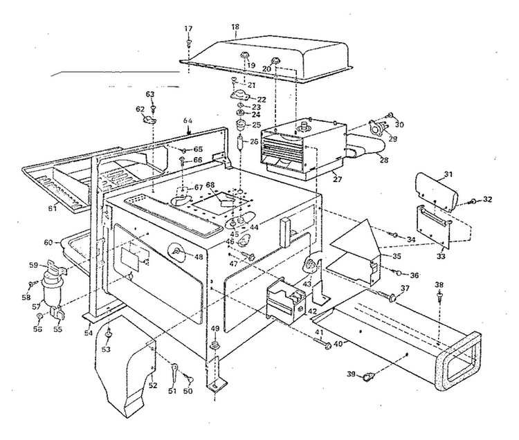 Oven Assembly Diagram and Parts List for 5629907410  Kenmore Microwave