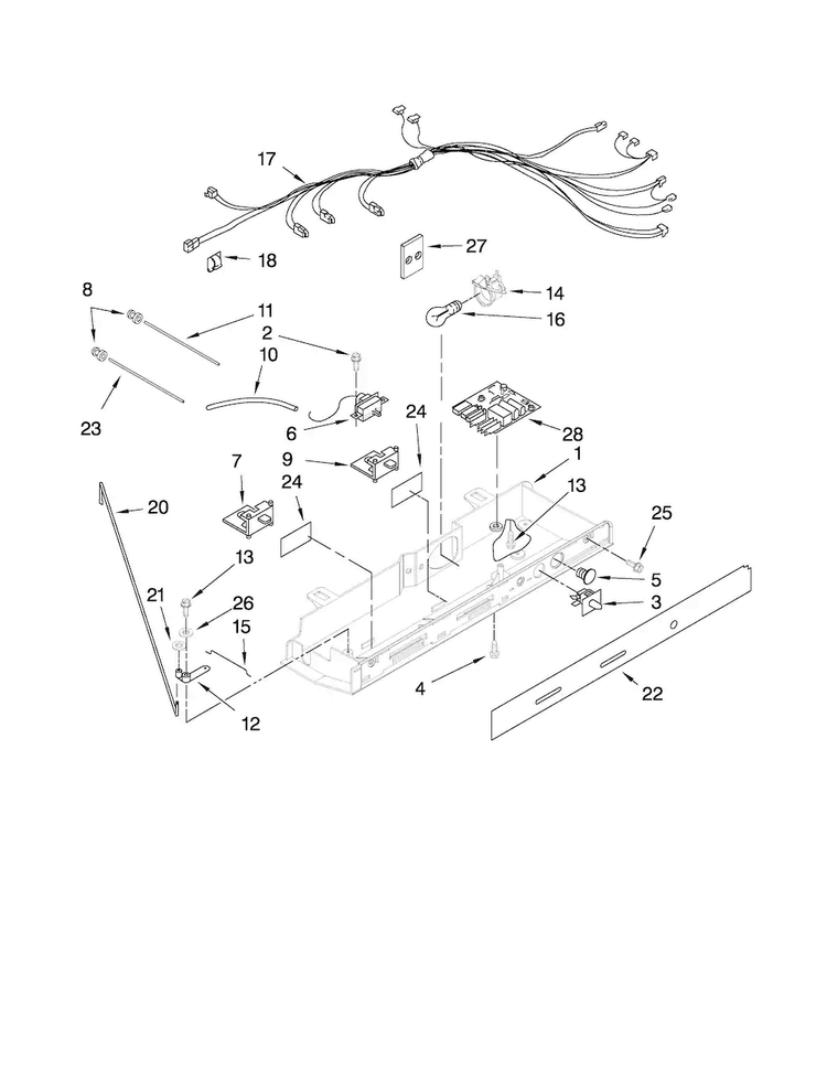 Control Parts Diagram and Parts List for MSD2553WEB00  Maytag Refrigerator