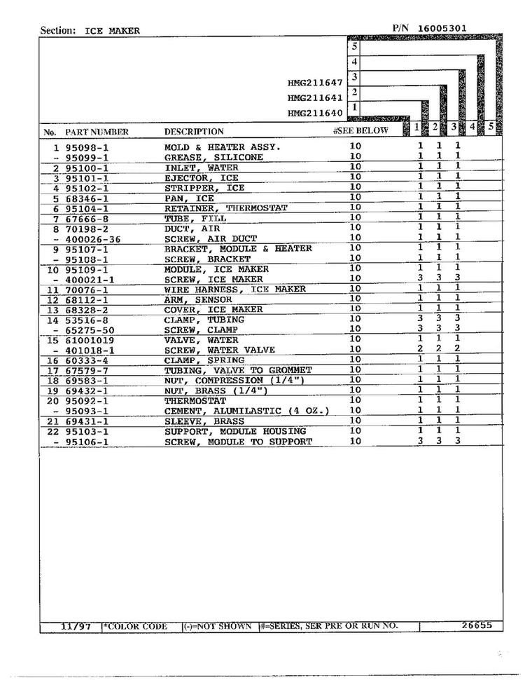 Ice Maker Page 2 Diagram and Parts List for 211640  Admiral Refrigerator