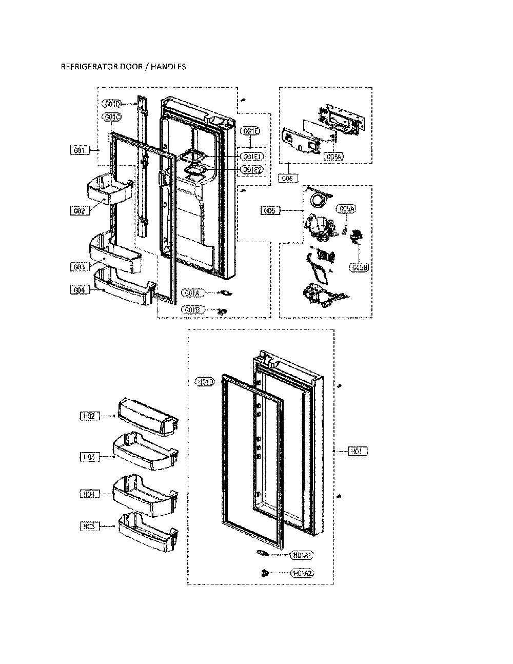 Refrigerator Door Diagram and Parts List for 11173302910  Kenmore Refrigerator