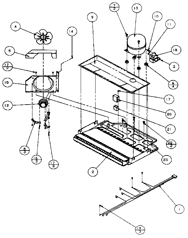 Panasonic Compressor Diagram and Parts List for TX21R-P1157603W  Amana Refrigerator