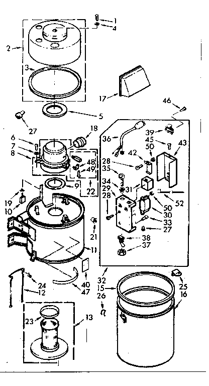 Vacuum Cleaner Parts Diagram and Parts List for 1164052190  Kenmore Central Vacuum