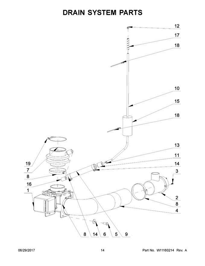 08 - Drain System Parts Diagram and Parts List for MXR25PDAAS  Maytag Washer