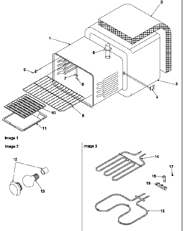 Cavity Diagram and Parts List for ART6002L-P1143497NL  Amana Range
