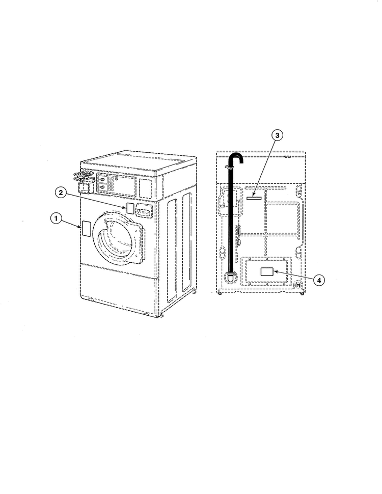 Labels-front Control Washers Diagram and Parts List for SWF261WH  Speed Queen Washer
