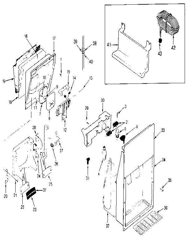 Ice & Water Dispenser Diagram and Parts List for JRSD246B MBQ82A Jenn-Air Refrigerator