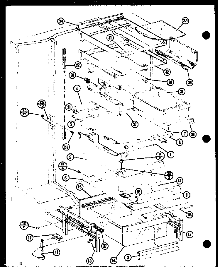 Refrigerator Accessory Diagram and Parts List for SR19F1-L-P77000-8WL  Amana Refrigerator