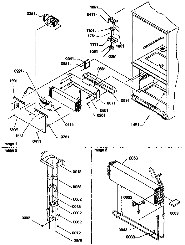 Freezer Control Assembly Diagram and Parts List for 77272-P1311201WW  Amana Refrigerator