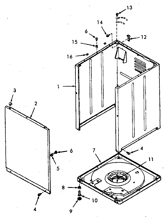 Front Panel, Cabinet And Base Diagram and Parts List for NA8631W33921  Speed Queen Washer