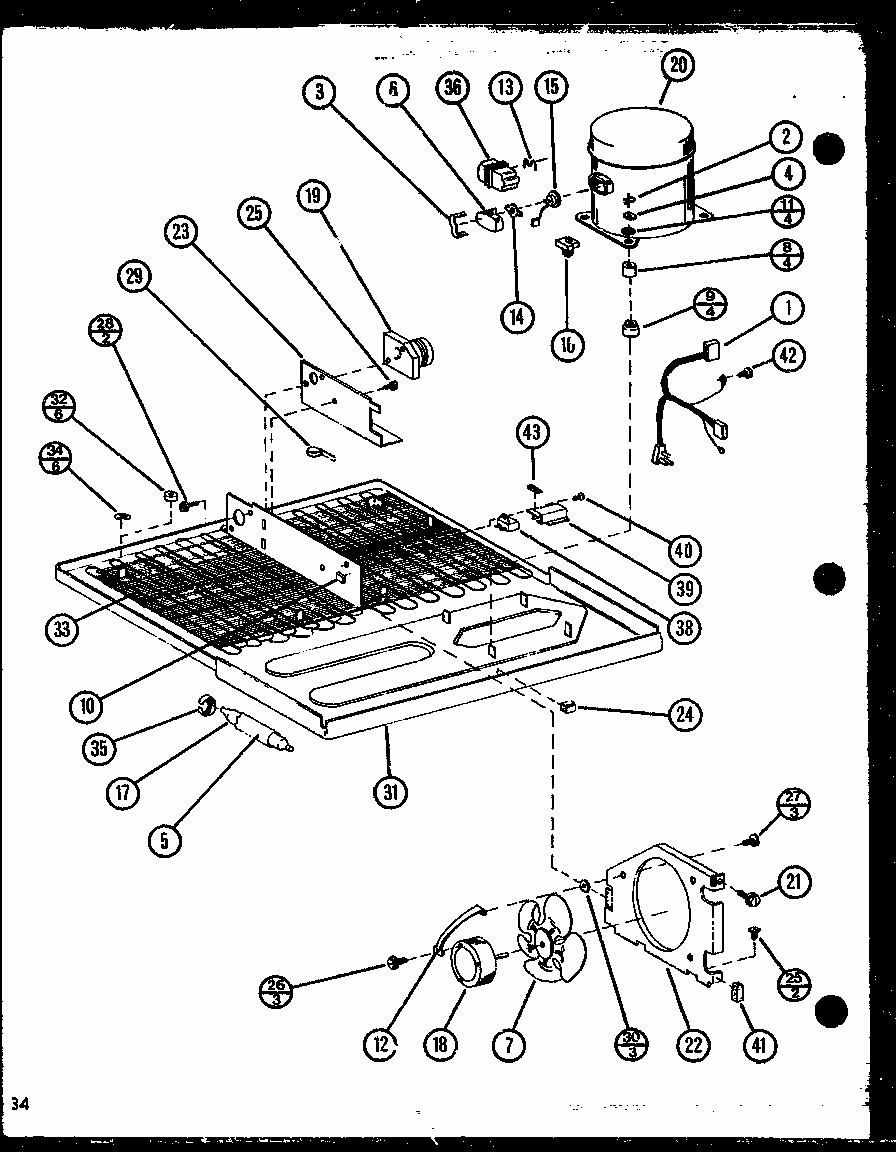 Section 4 Diagram and Parts List for TX18N-P1106212W  Amana Refrigerator