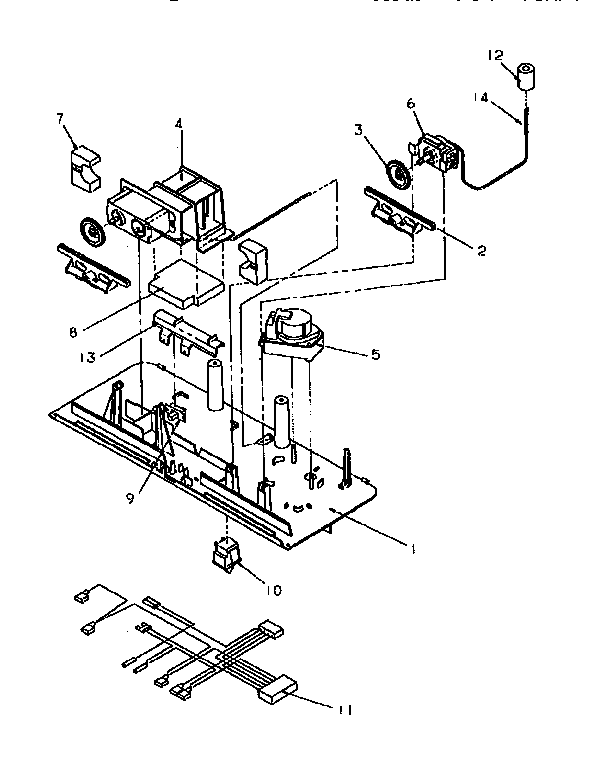 Control Panel Diagram and Parts List for TR21S4W-P1196102WW  Amana Refrigerator