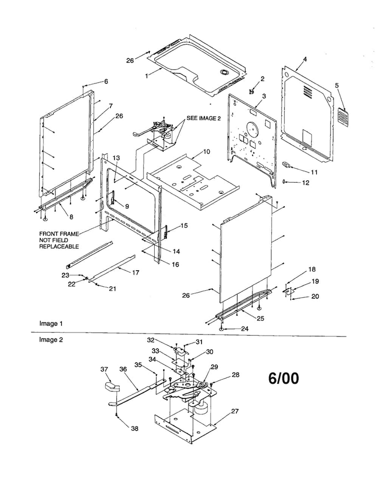 Cabinet Diagram and Parts List for ARR6220L-P1143808NL  Amana Range
