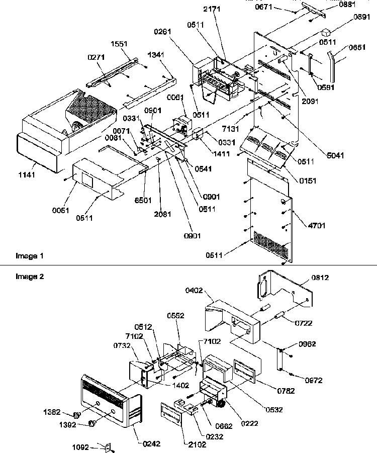 Ice Maker/control Assy Diagram and Parts List for SXD322S2L-P1305702WL  Amana Refrigerator