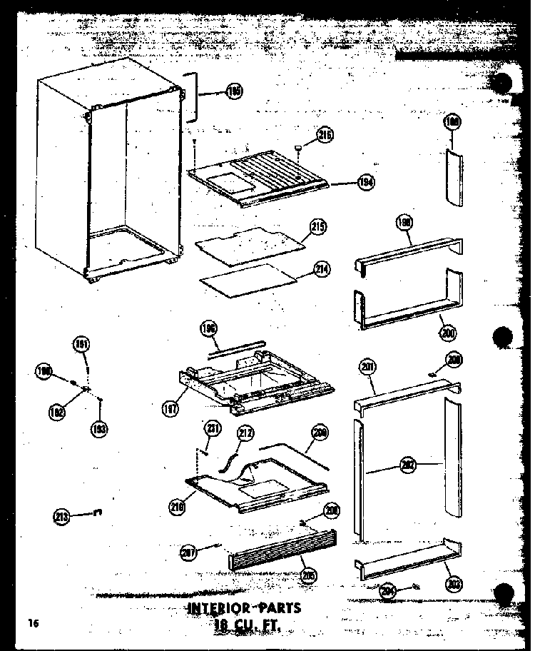 Section 21 Diagram and Parts List for TD20W-P60303-62W  Amana Refrigerator