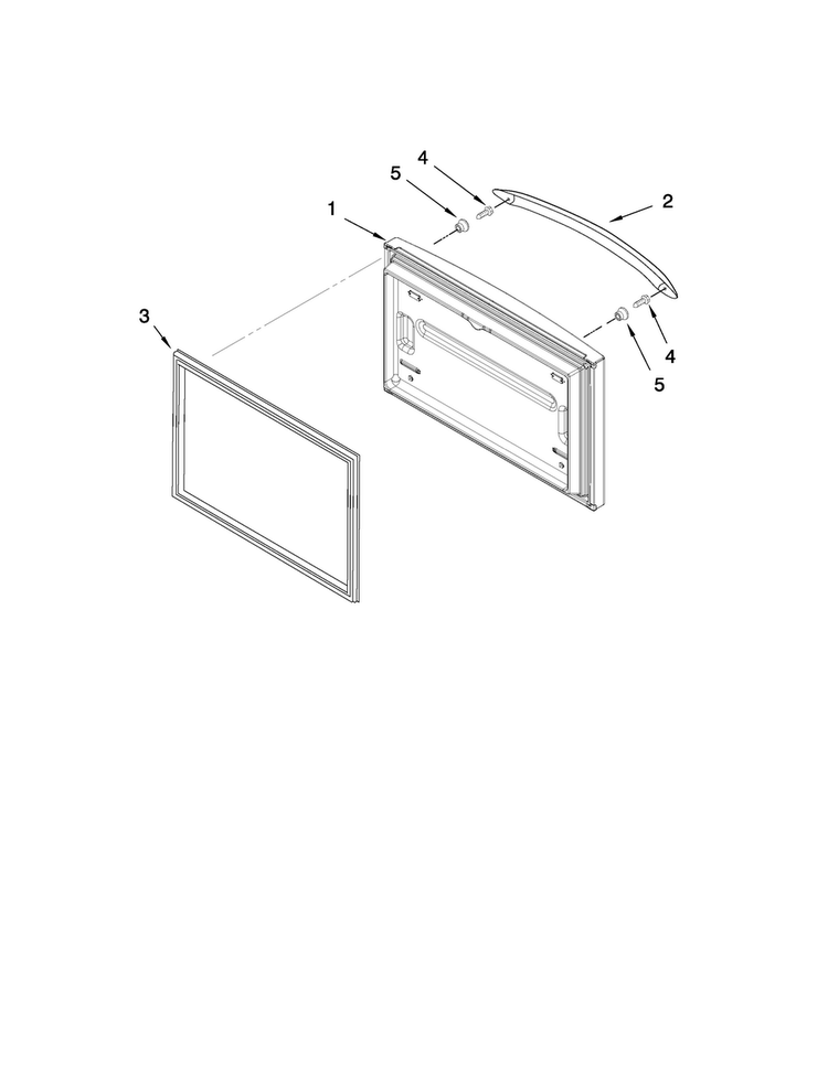 Freezer Door Parts Diagram and Parts List for MFD2562VEA2  Maytag Refrigerator