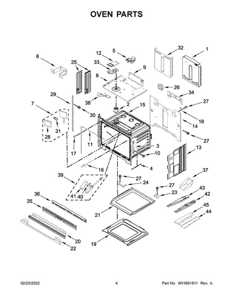Oven Parts Diagram and Parts List for JJW3830LL00  Maytag Wall Oven