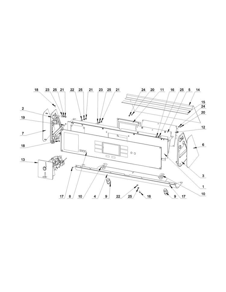 Control Panel Parts Diagram and Parts List for MXS25PDATS  Maytag Washer