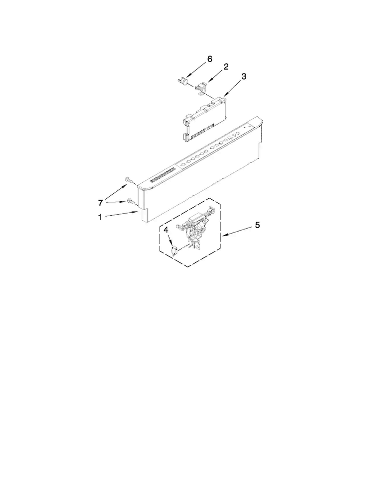 Control Panel And Latch Parts Diagram and Parts List for MDB8959AWB5  Maytag Dishwasher