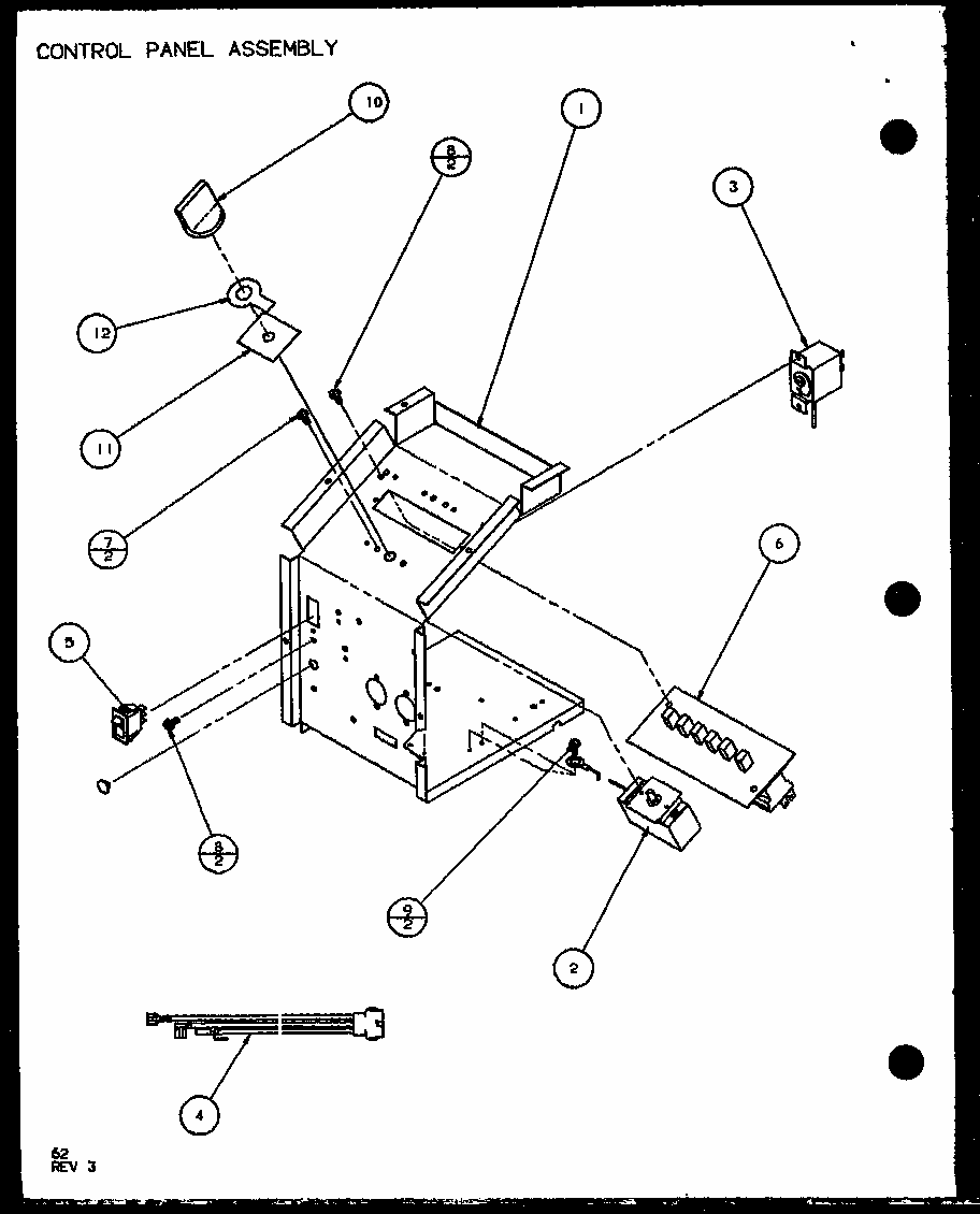 Control Panel Assembly (pth12300e/p9806815r) (pth12400e/p9806915r) (pth12300ec/p9811815r) (pth12400ec/p9872315r) Diagram and Parts List for PTH09400F P1102701R Amana Air Conditioner