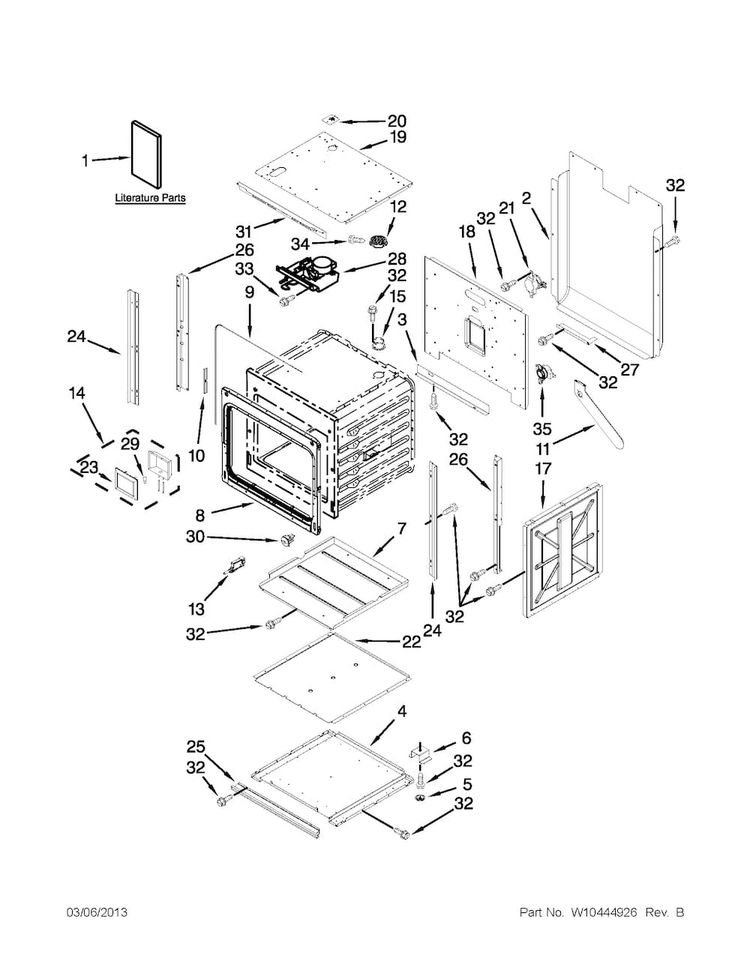 Oven Parts Diagram and Parts List for JMW2427WS01  Jenn-Air Microwave