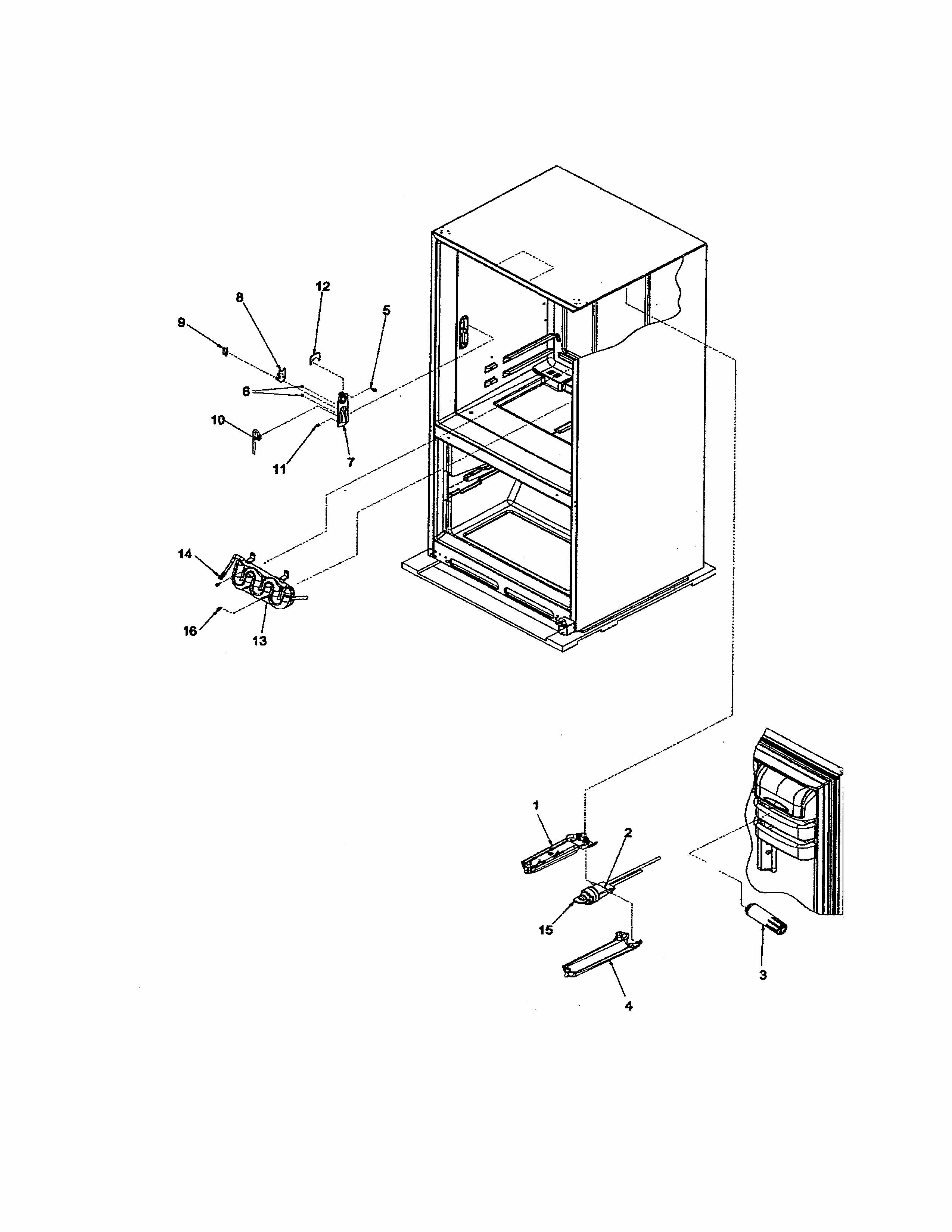Water Dispenser/filter Diagram and Parts List for 59673502203  Kenmore Refrigerator