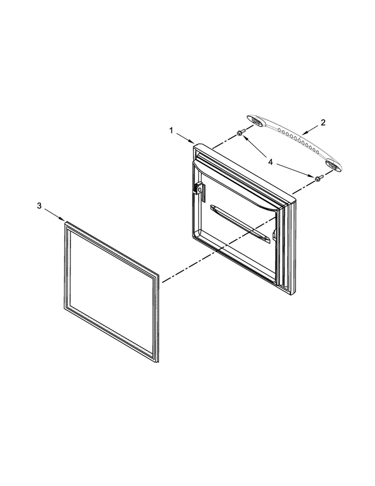 Freezer Door Parts Diagram and Parts List for MBL1957DEM00  Maytag Refrigerator