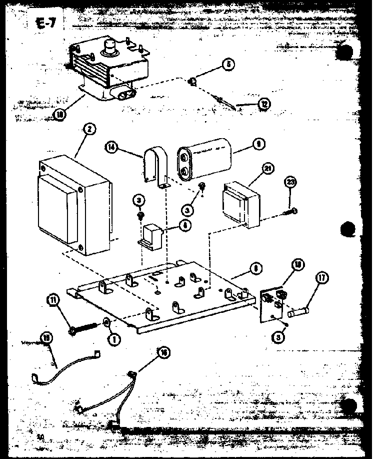 Magnetron Diagram and Parts List for RL6-10 P76382-2M Amana Microwave