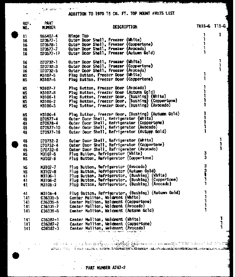 Section 6 Diagram and Parts List for 324-3B  Amana Air Conditioner