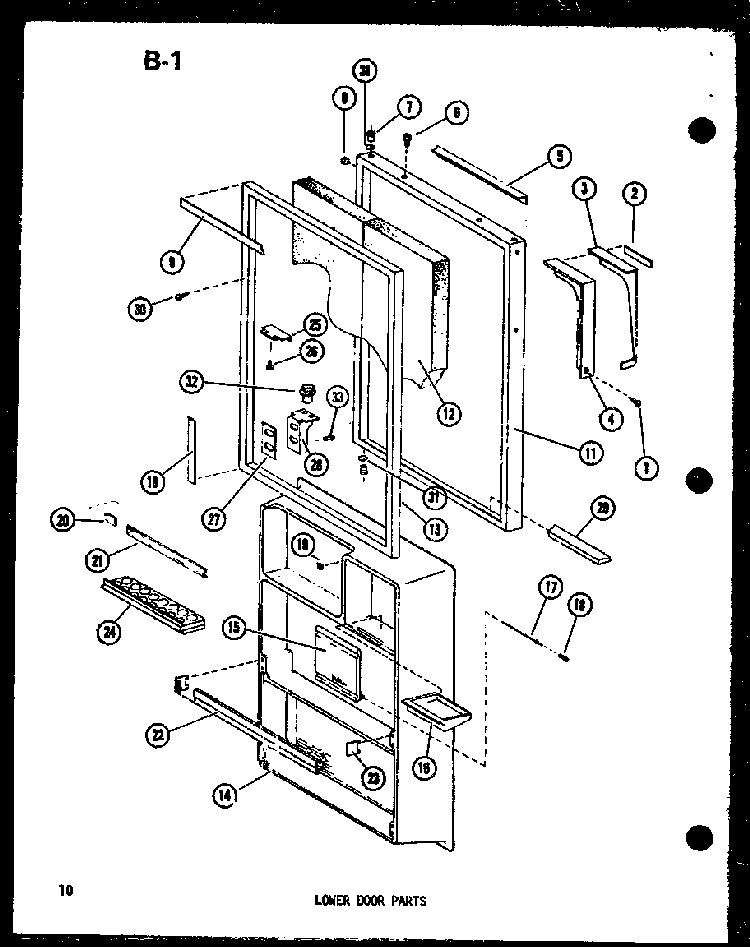 Lower Door Parts Diagram and Parts List for TC18F-G-P75288-5WG  Amana Refrigerator