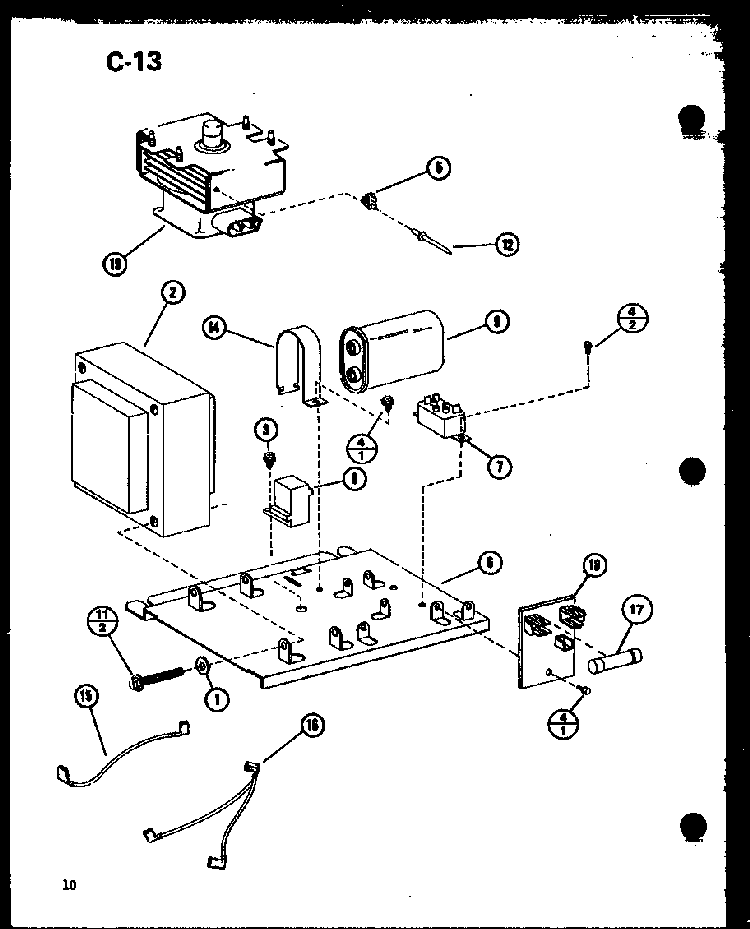 Section 3 Diagram and Parts List for CRRL-5D P75590-6M Amana Microwave