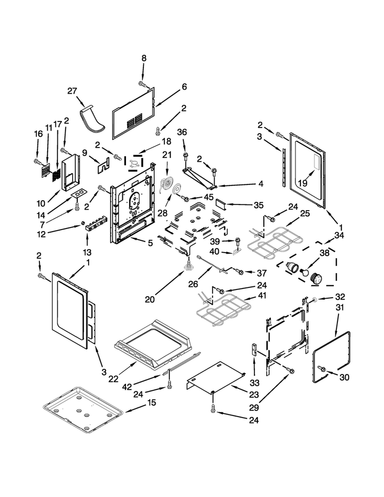 Chassis Parts Diagram and Parts List for MER8772WB1  Maytag Range