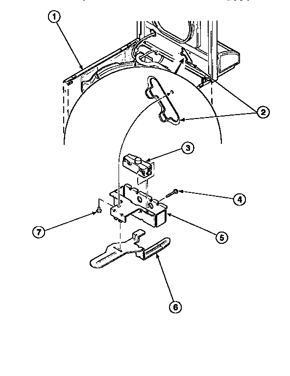 Loading Door Switch Diagram and Parts List for LWA90W PLWA90AW Amana Washer