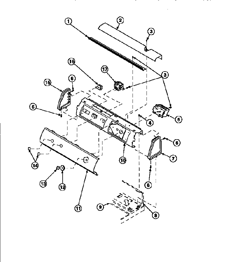 Graphic Panel, Control Mounting Plate And Controls Diagram and Parts List for LW8252W2 PLW8252W2B Amana Washer