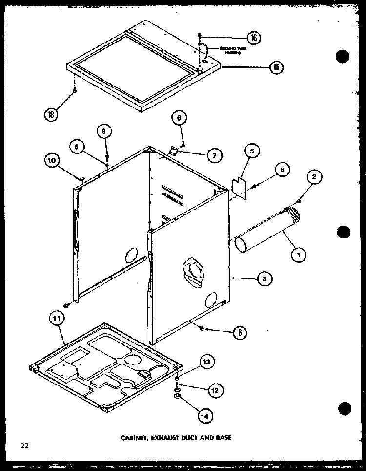 Section 1 Diagram and Parts List for LG2412 P7762218W Amana Dryer
