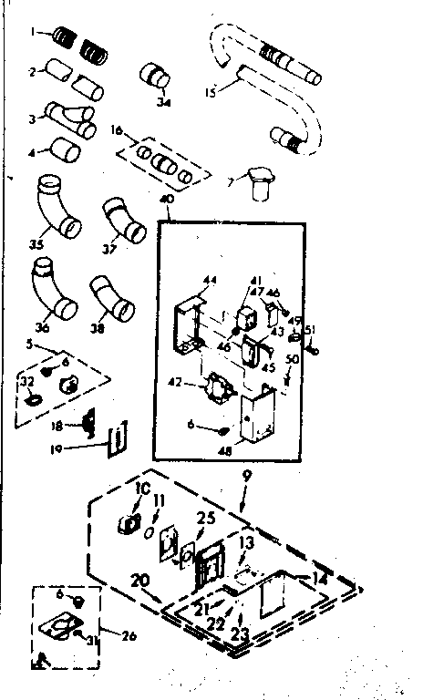 Installation Replacement Parts Diagram and Parts List for 11640510  Kenmore Central Vacuum